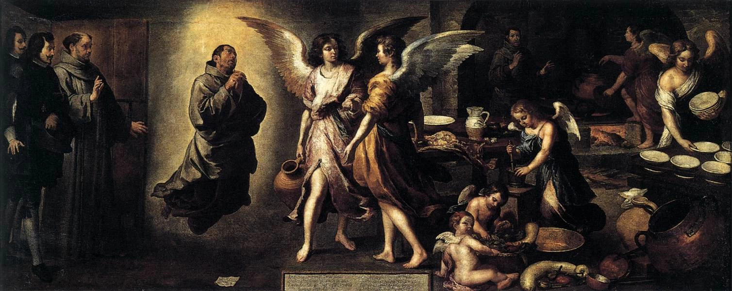 Bartolomé Esteban Murillo - 264, La cucina degli angeli, Louvre, Paris